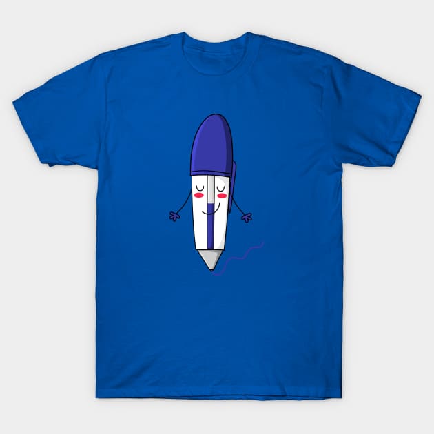 Blue pen T-Shirt by JoanaJuheLaju1